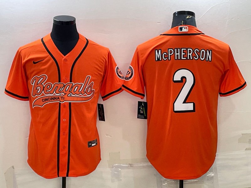 Men's Cincinnati Bengals Evan McPherson #2 Orange Jersey